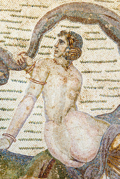 Roman mosaic, Carthage National Museum, Byrsa Hill, Carthage, Tunis, Tunisia
