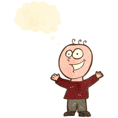 retro cartoon grinning man