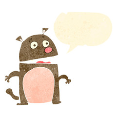 retro cartoon dog barking