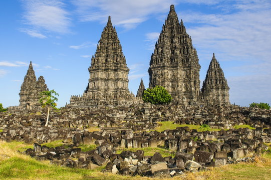 The Prambanan Temple complex, Java, Indonesia