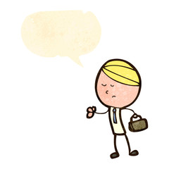 retro cartoon sensible businessman