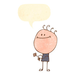 retro cartoon smiling man