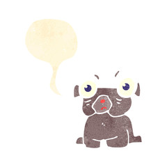 retro cartoon little dog