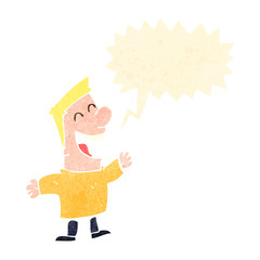 retro cartoon laughing man