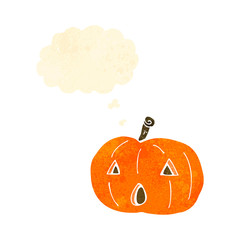retro cartoon pumpkin