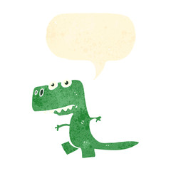 Fototapeta premium retro cartoon little dinosaur
