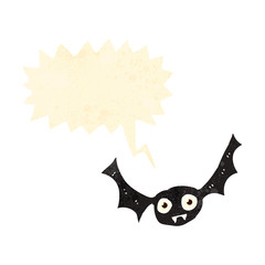 retro cartoon vampire bat