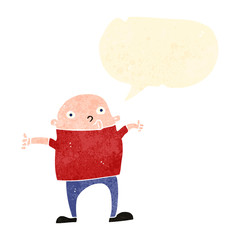 retro cartoon whistling man