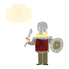 retro cartoon viking man