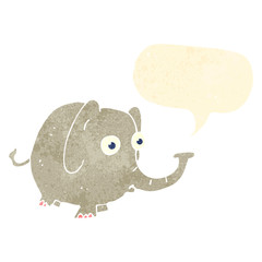 retro cartoon elephant