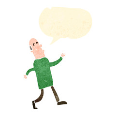 retro cartoon strutting dad