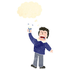 retro cartoon man raising a glass