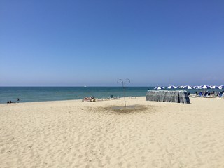 Fototapeta na wymiar Strand am Mittelmeer