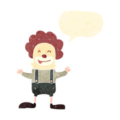 retro cartoon circus clown