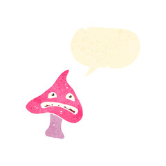 retro cartoon mushroom