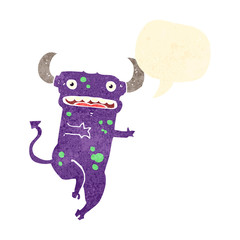 retro cartoon dancing devil