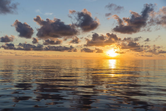 Sunset near the island of Deserta Grande, Ilhas Desertas, Madeira, Portugal, Atlantic