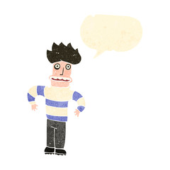 retro cartoon stressed man