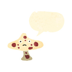 retro cartoon toadstool