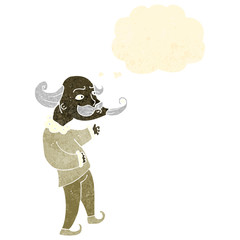 retro cartoon medieval man