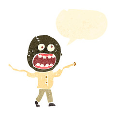 retro cartoon crazy madman