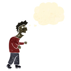 retro cartoon stressed out man