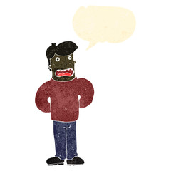 retro cartoon man explaining