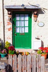 Fototapeta na wymiar malerisches Cottage in Porlock Weir, Somerset, England
