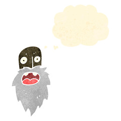 retro cartoon shocked old man