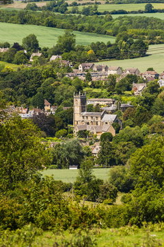 St. Peter and St. Paul Church in Blockley, a traditional village in The Cotswolds, Gloucestershire 