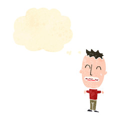 retro cartoon clever boy