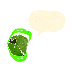 retro cartoon shouting mouth