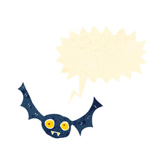 halloween bat retro cartoon