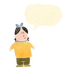 retro cartoon fat girl