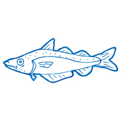 Fototapeta premium retro cartoon fish