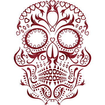 day of the dead skull pattern