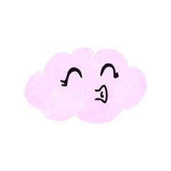 retro cartoon cute cloud