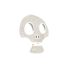 retro cartoon skull symbol