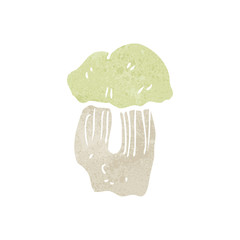 retro cartoon mushroom