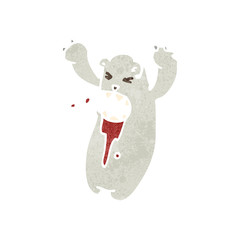 retro cartoon polar bear