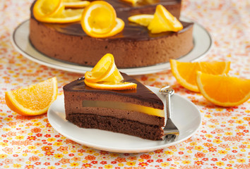 Orange Chocolate Mousse Cake