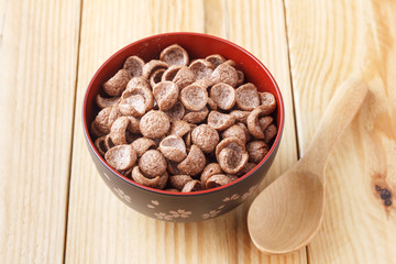 Breakfast Chocolate Cornflakes Cereal Bowl