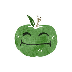 retro cartoon apple