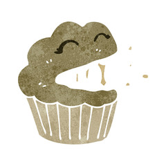retro cartoon cupcake