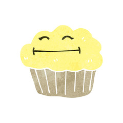 retro cartoon cupcake