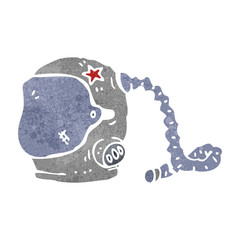 retro cartoon astronaut helmet