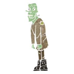 retro cartoon zombie