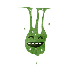 retro cartoon gross blob monster
