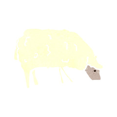 retro cartoon sheep