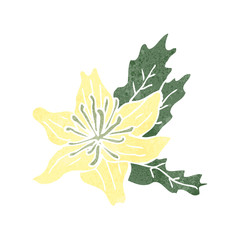 retro cartoon flower